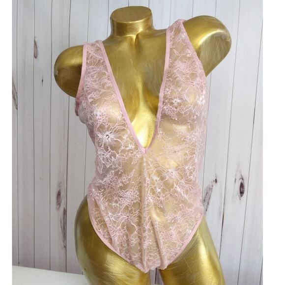 Nwt Victoria's Secret Ballet Pink Body Suit sz L - Picture 1 of 3